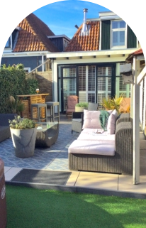 Bed and Breakfast Sint Jacobiparochie binnenplaats